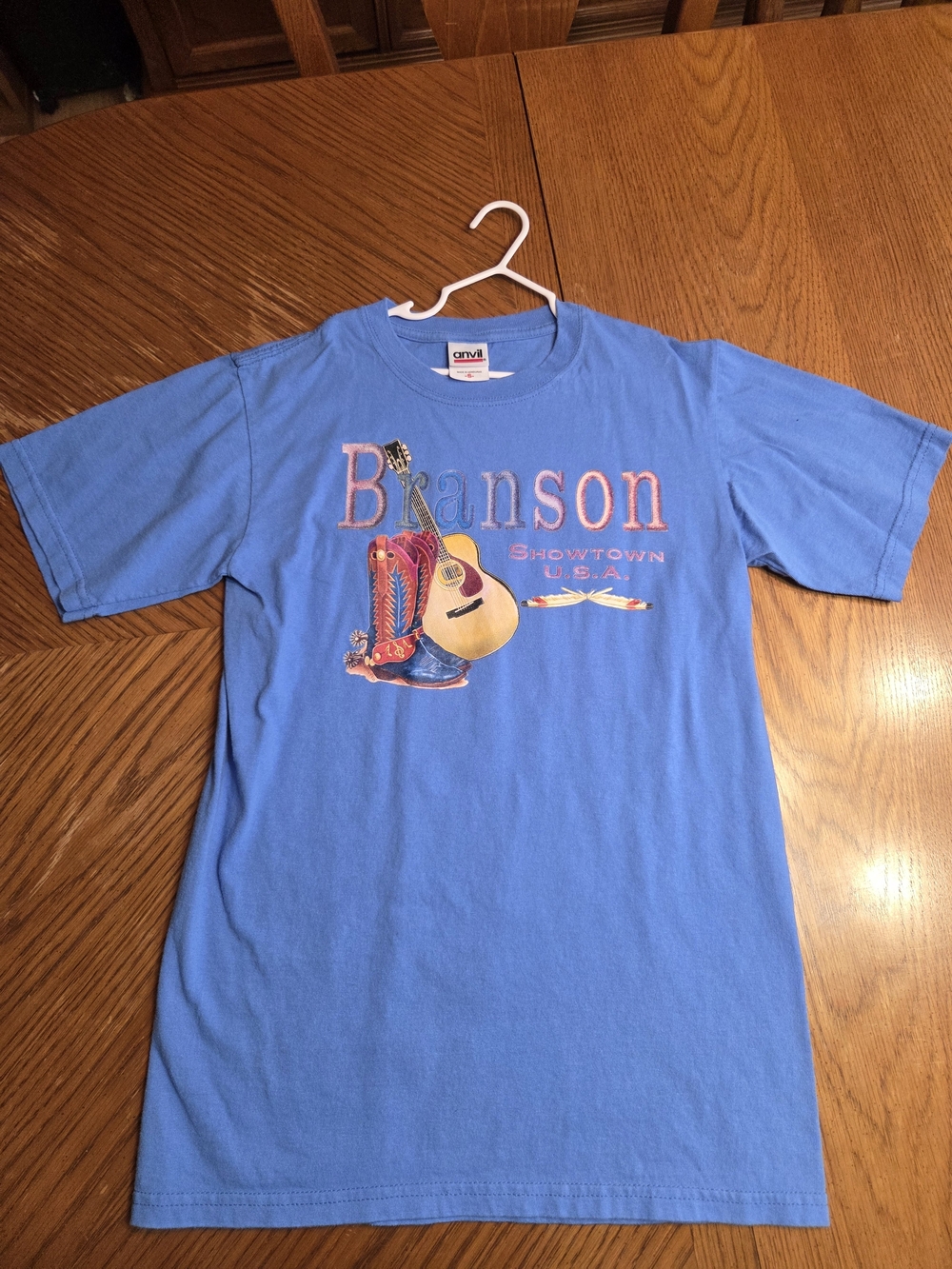 Anvil Kids' Branson Graphic T-Shirt in Light Blue